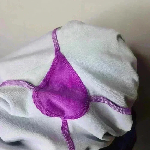 Adidas climalite women's purple orange cropped athletic leggings size XL - Picture 7 of 7